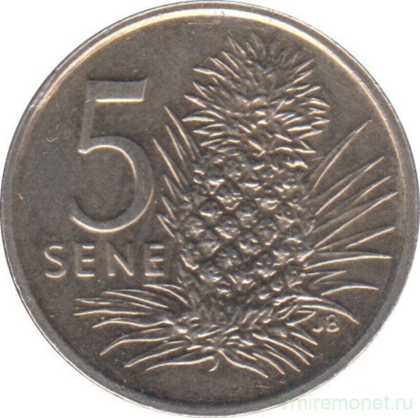 Монета. Самоа. 5 сене 2010 год. Немагнитная.