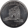 Монета. Панама. 0.5 бальбоа 2018 год. Монастырь Сан-Франциско. Панама-Вьехо. ав.