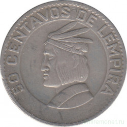 Монета. Гондурас. 50 сентаво 1967 год.