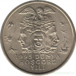 Монета. Турция. 25000 лир 1995 год. Охрана окружающей среды.