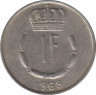 Монета. Люксембург. 1 франк 1968 год. ав.