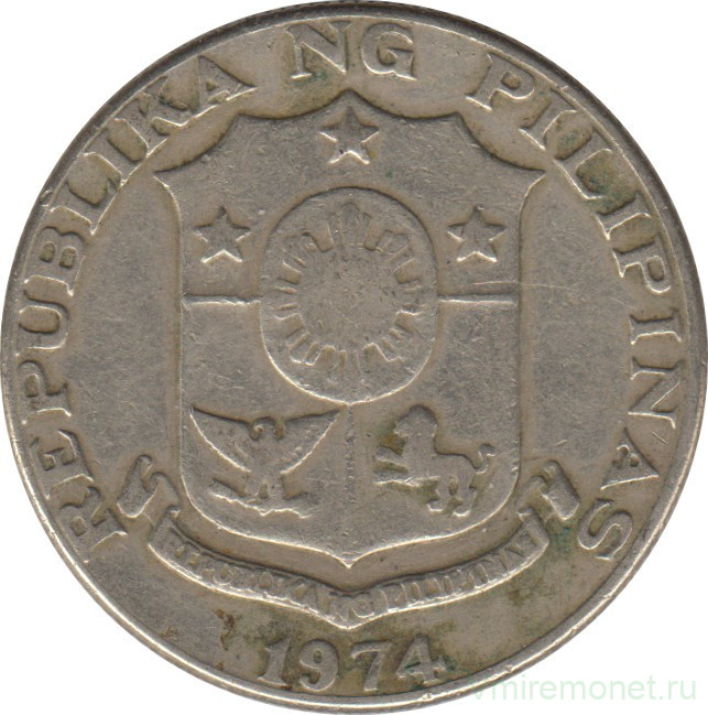 Монета. Филиппины. 50 сентимо 1974 год.