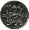 Монета. Эстония. 20 сенти 2003 год. ав