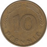 Монета. ФРГ. 10 пфеннигов 1994 год. Монетный двор - Карлсруэ (G). рев.