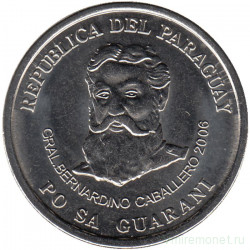 Монета. Парагвай. 500 гуарани 2006 год.