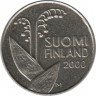 Аверс. Монета. Финляндия. 10 пенни 2000 год.