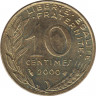 Монета. Франция. 10 сантимов 2000 год. ав.