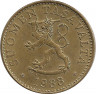 Аверс.Монета. Финляндия. 50 пенни 1985 год.