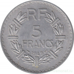 Монета. Франция. 5 франков 1949 год. Монетный двор - Париж.