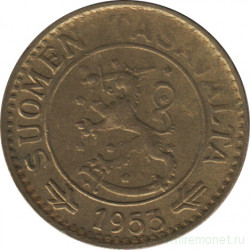 Монета. Финляндия. 10 марок 1953 год.