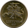 Реверс.Монета. Литва. 50 центов 1997 год.