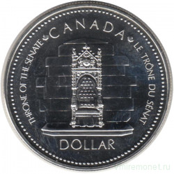Монета. Канада. 1 доллар 1977 год. 25 лет вступлению на престол Королевы Елизаветы II.