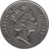 Монета. Фиджи. 10 центов 1990 год. ав.