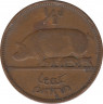 Монета. Ирландия. 1/2 пенни 1953 год. рев.