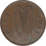 Монета. Ирландия. 1/2 пенни 1953 год. ав.