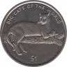Монета. Сьерра-Леоне. 1 доллар 2001 год. Большие кошки. Чёрная пантера. ав.