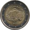 Аверс. Монета. Испания. 2 евро 2015 год. Пещера Альтамира.