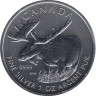 Монета. Канада. 5 долларов 2012 год. Лось. ав.