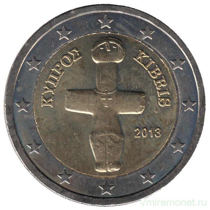 Монеты. Кипр. Набор евро 8 монет 2013 год. 1, 2, 5, 10, 20, 50 центов, 1, 2 евро.