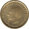 Аверс. Монета. Швеция. 10 крон 2004 год.
