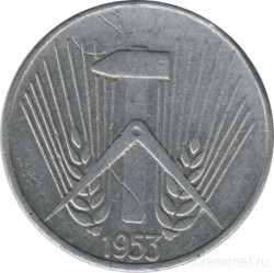 Монета. ГДР. 5 пфеннигов 1953 года (А).