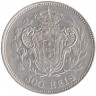 Монета. Португалия. 500 рейсов 1908 год. Мануэл II.