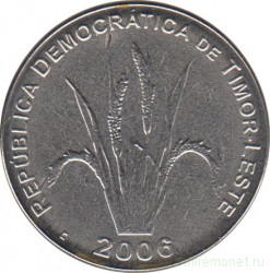 Монета. Восточный Тимор. 5 сентаво 2006 год.