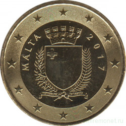 Монета. Мальта. 50 центов 2017 год.