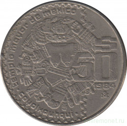Монета. Мексика. 50 песо 1984 год.