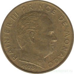 Монета. Монако. 10 сантимов 1978 год.