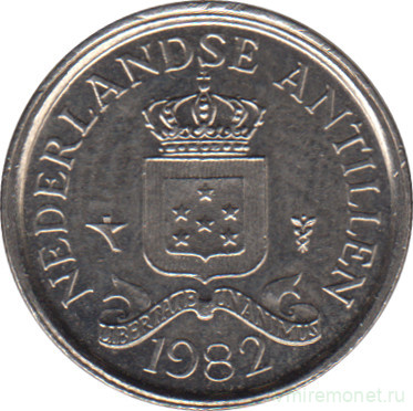 Монета. Нидерландские Антильские острова. 10 центов 1982 год.