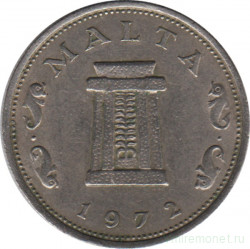 Монета. Мальта. 5 центов 1972 год.