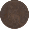 Монета. Великобритания. 1/2 пенни 1891 год. ав.