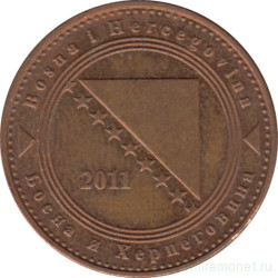 Монета. Босния и Герцеговина. 10 фенингов 2011 год.