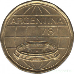 Монета. Аргентина. 100 песо 1977 год. Чемпионат мира по футболу. Аргентина 1978.