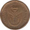 Монета. Южно-Африканская республика (ЮАР). 10 центов 2007 год. ав.