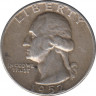 Монета. США. 25 центов 1952 год. ав.