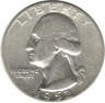 Монета. США. 25 центов 1952 год.