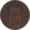 Монета. Швеция. 5 эре 1907 год. рев.