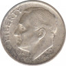 Монета. США. 10 центов 1947 год. Серебряный дайм Рузвельта. Монетный двор S. ав.