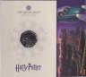 Монета. Великобритания. 50 пенсов 2025 год. Гарри Поттер. Летающий автомобиль. В буклете.