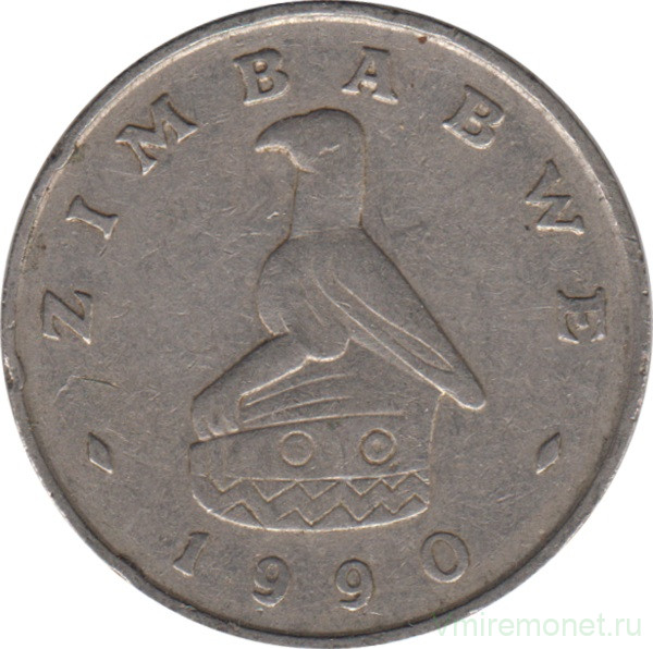 Монета. Зимбабве. 50 центов 1990 год.