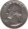 Монета. США. 25 центов 1981 год. Монетный двор D. ав.