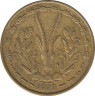 Монета. Западноафриканский экономический и валютный союз (ВСЕАО). 25 франков 1979 год. ав.