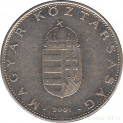 Монета. Венгрия. 10 форинтов 2001 год.