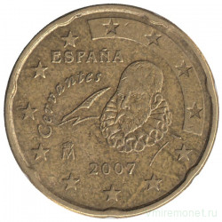 Монета. Испания. 20 центов 2007 год. 