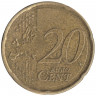 Монета. Испания. 20 центов 2007 год.  Монета. Испания. 20 центов 2007 год.
