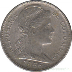 Монета. Колумбия. 1 сентаво 1956 год.