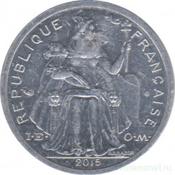 Монета. Французская Полинезия. 1 франк 2015 год.