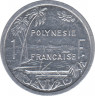 Монета. Французская Полинезия. 1 франк 2015 год. рев.
